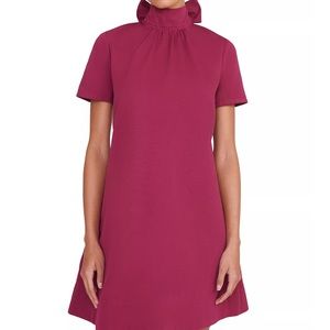 STAUD Women’s Ilana Mock Neck Mini Dress - Color: Syrah